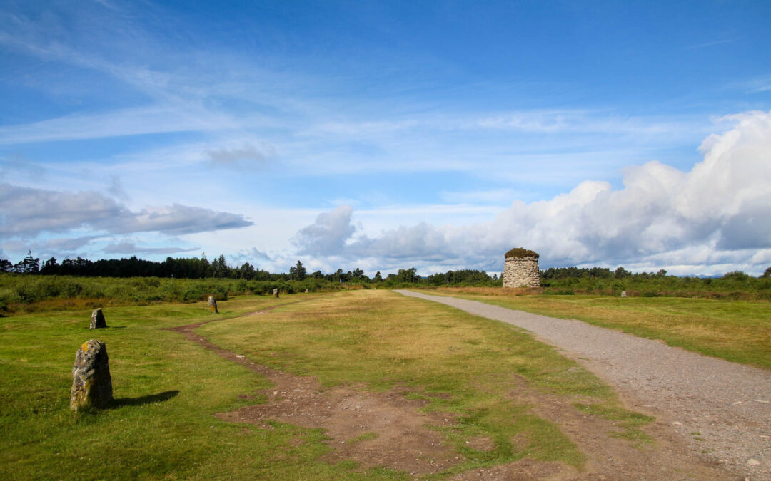 long distance shot across Culloden Battlefield