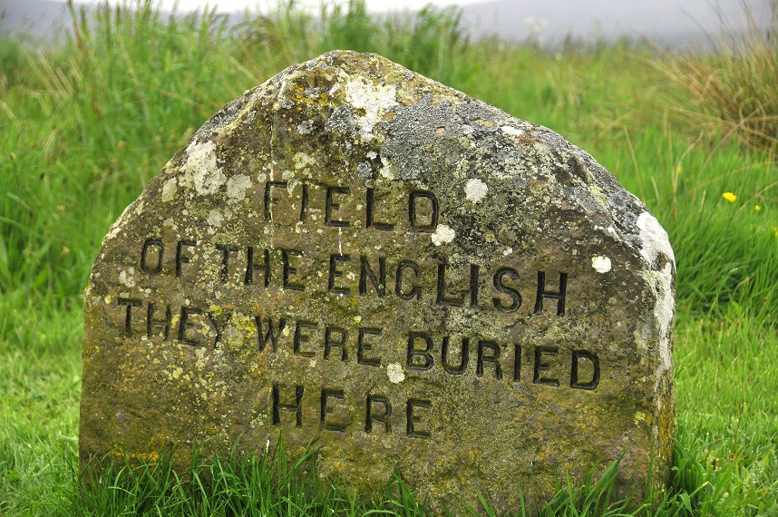 Stone saying Field of the English at Culloden